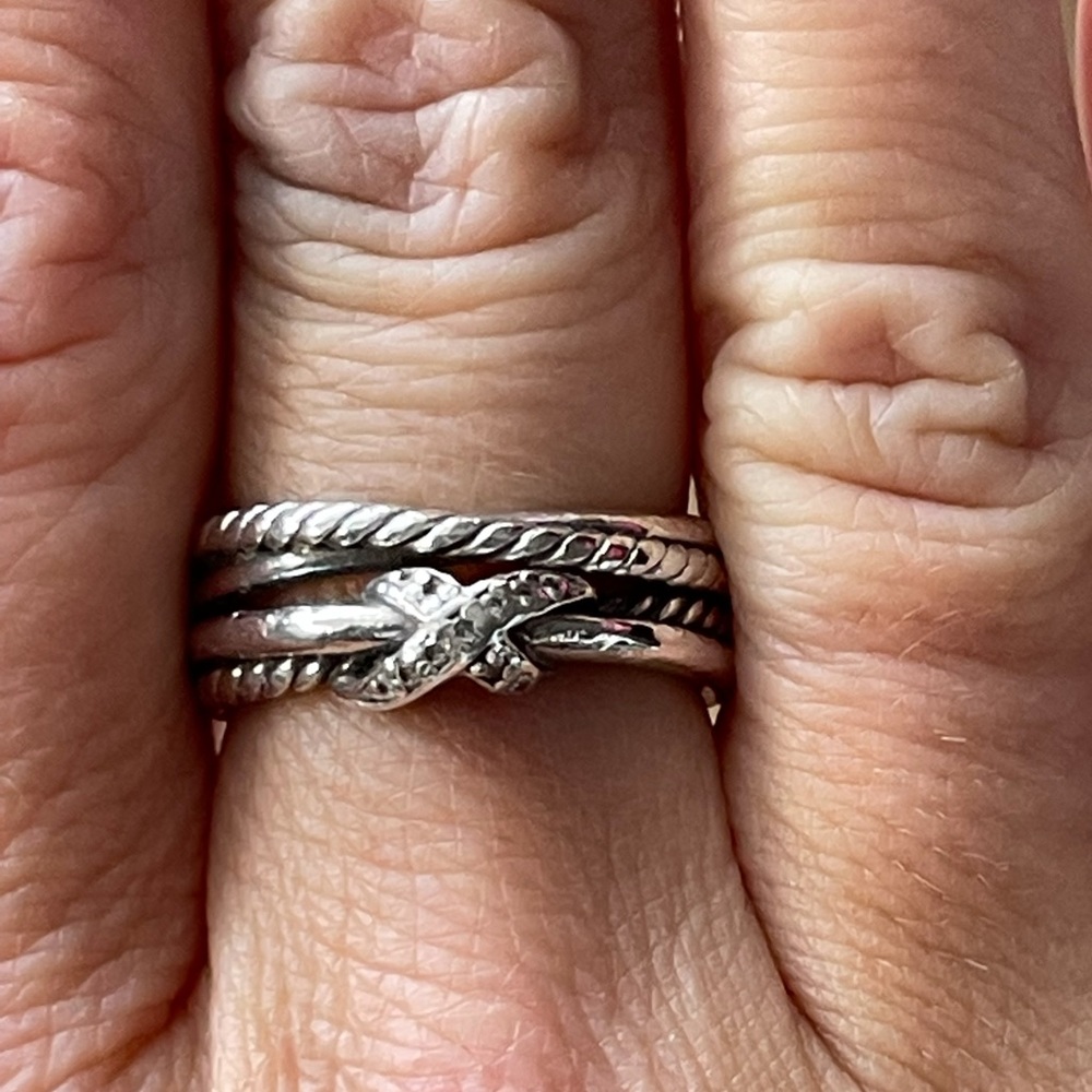 David Yurman X Collection Ring with Diamonds